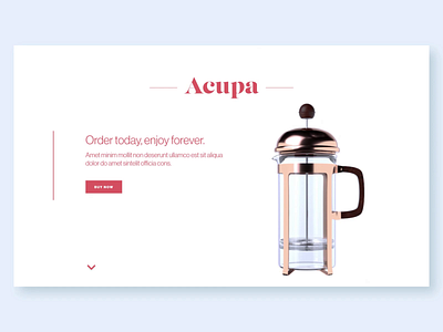 Landing Page - Acupa 3d c4d interaction landing page motion scroll scroll animation ui ux web web design