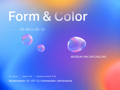 Form & Color 3d abstract blobs blur color design glass gradients