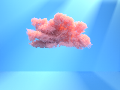 Cotton candy cloud 3d abstract c4d cloud design render