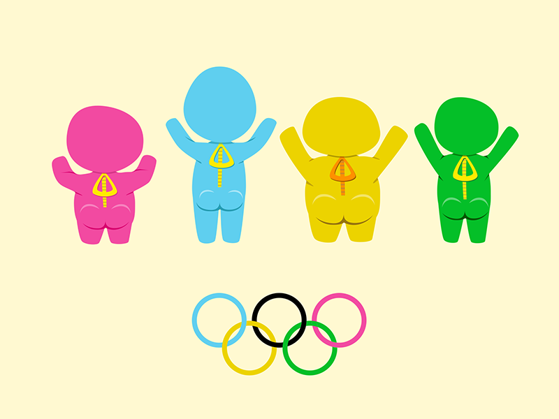 No Privacy in Bobsled characters olympics bobsled cartoon