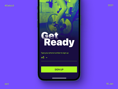DailyUI - Sign Up for Spinning Class class cycling daily ui dailyui 001 fitness sign up spinning