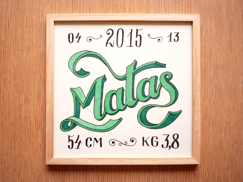 Hand Lettering Matas v2 baby picture typography lettering hand lettering
