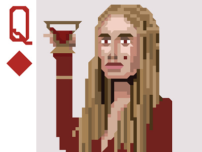 Cersei Lannister | Game of Thrones Playing Cards cards cersei game game of thrones got pixel playing cards queen red thrones wine woman