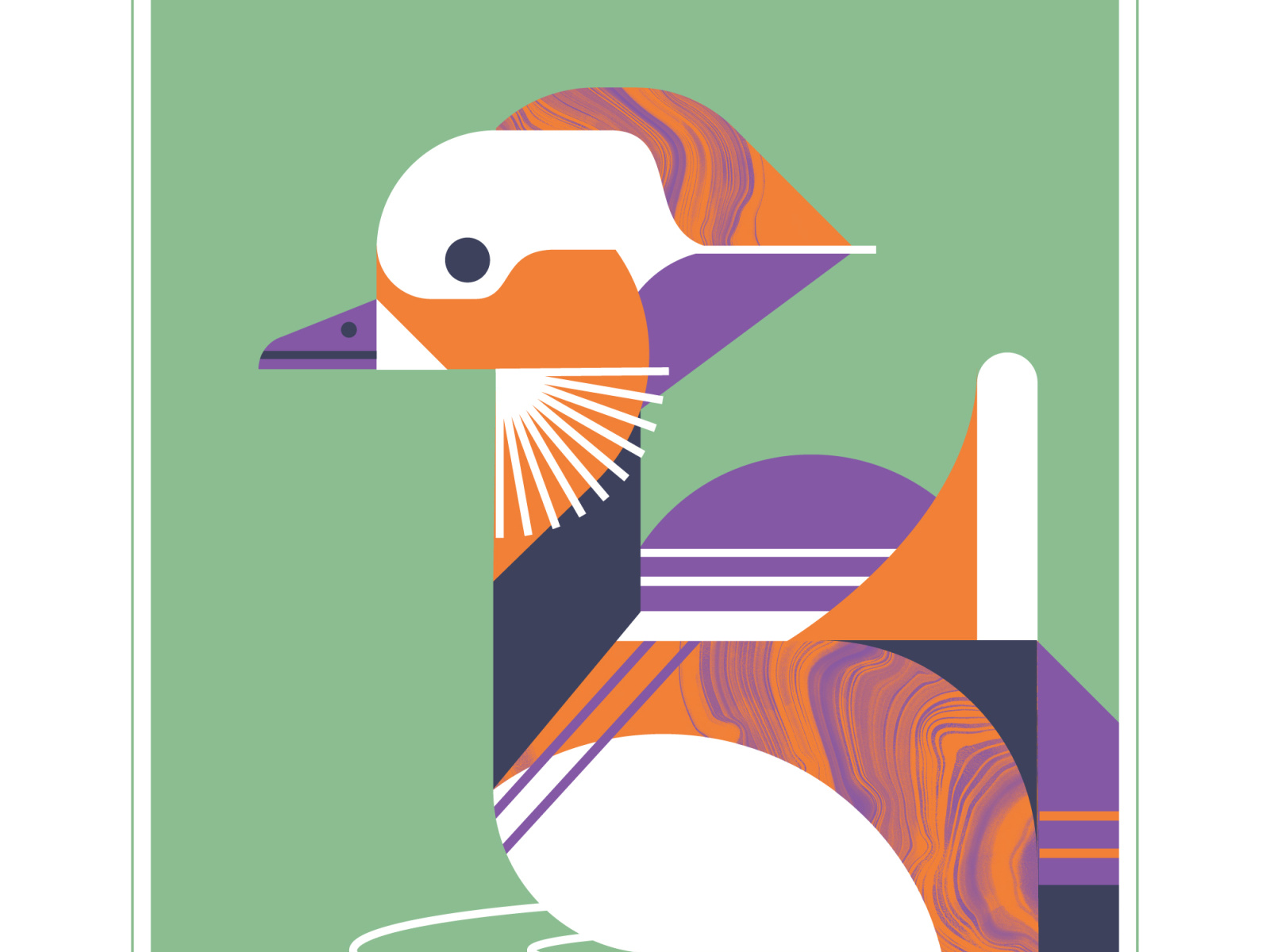 Mandarin Duck by Lane Kinkade on Dribbble
