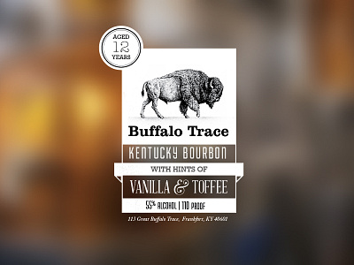 Buffalo Trace Re-Brand WIP american bottle bourbon buffalo typography vanilla western whisky