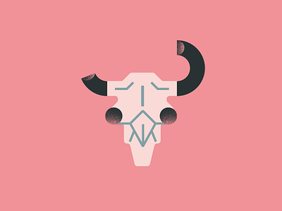 Cow Skull cow dead design grain horns illustration skeleton skull steer texture vector