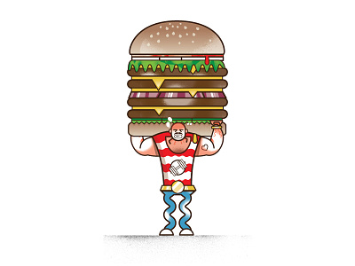 Burger sticker by Aleksandar Savic / almigor on Dribbble