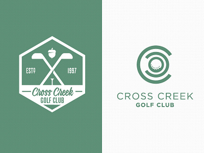 Cross Creek Golf Club Logo Iterations branding course cross creek golf golfing identity illustration logo oregon vector