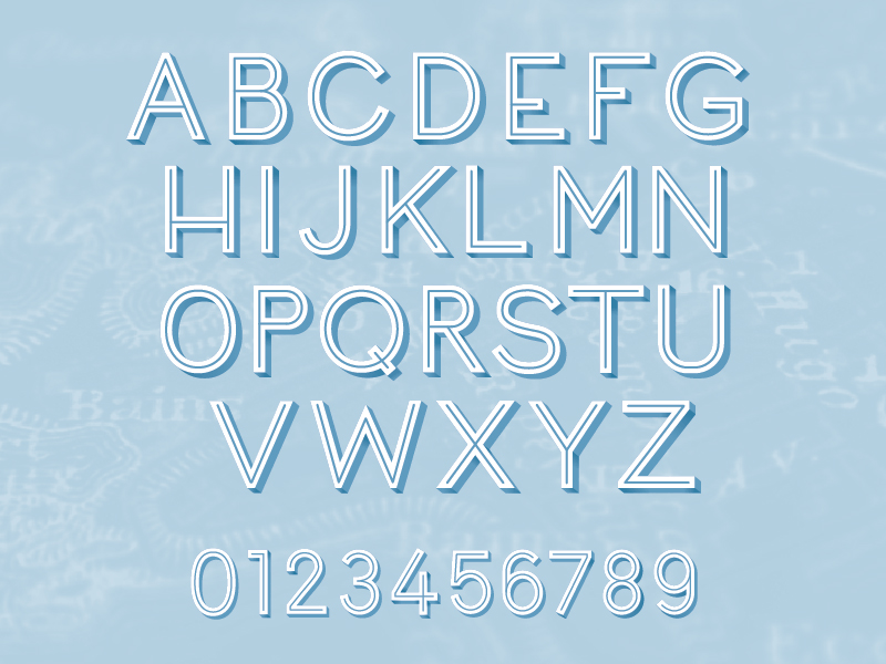 Biarritz Type blue detail display font french lettering scalable texture type design typography