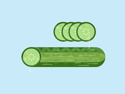 A Humble Cucumber cook cucumber culinary cut design health icon illustration vector vegetable veggie