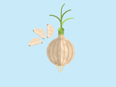A Humble Garlic design garlic glove illustration plant vector vegetable veggie
