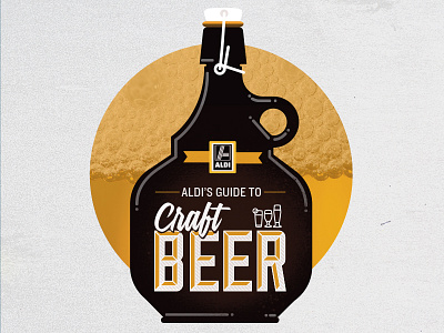 Aldi's Guide to Craft Beer beer bottle brew craft growler ibook illustration texture