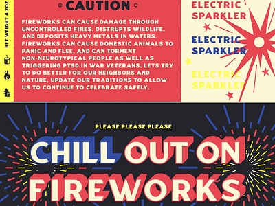 A public service announcement 4th firework fireworks geometric illustration independence packaging purple red texture typography united states usa vector yellow