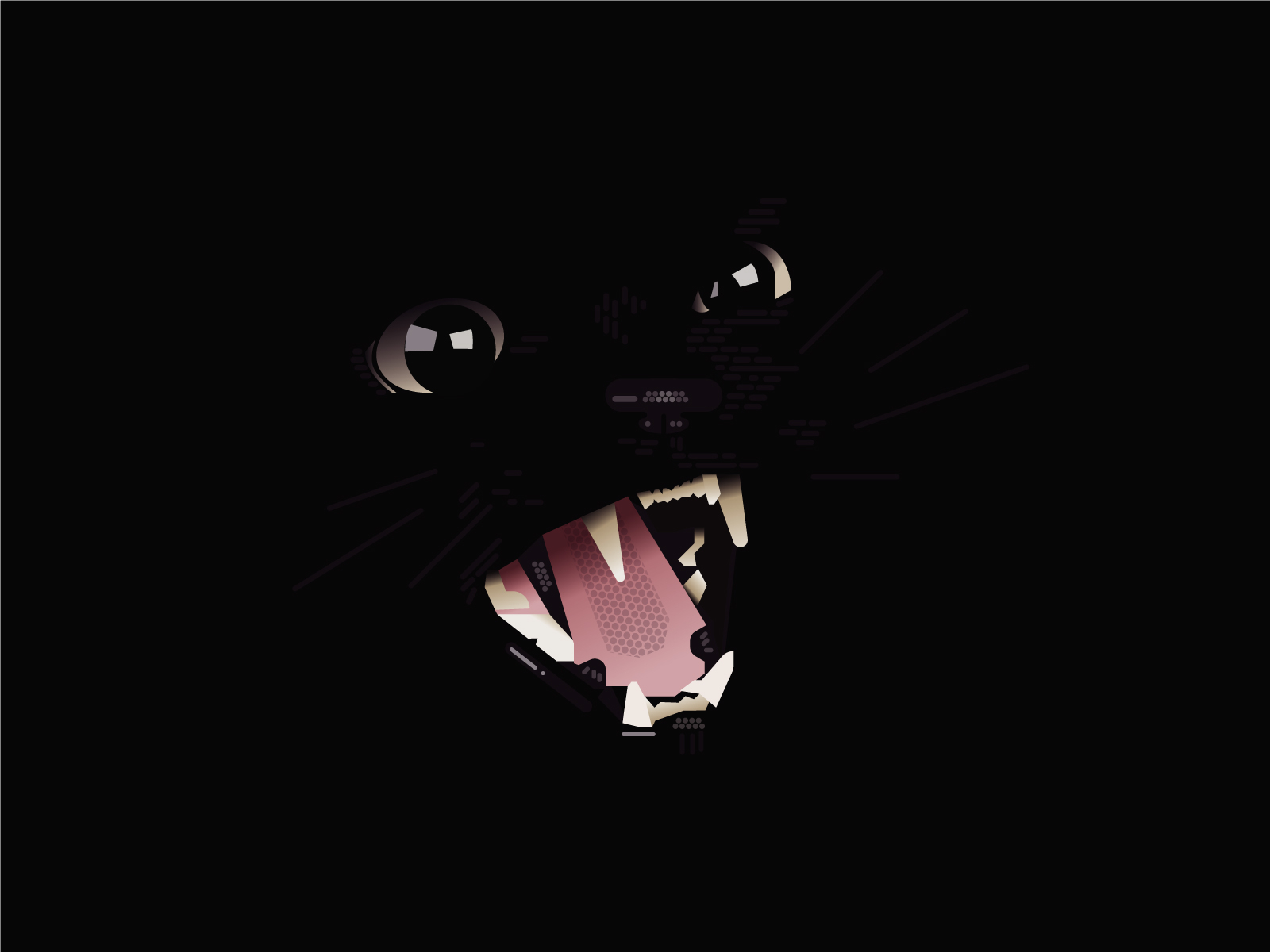 Void Cat animal black black cat cat dark design halloween illustration spooky texture vector void