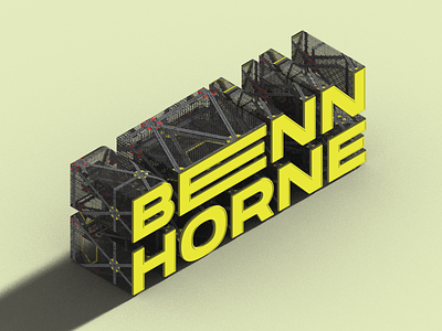 Benn Horne 3d design dj geometric illustration music texture type typography yellow