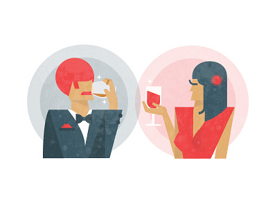 Scotch helps me talk to pretty girls drinking drinks female figure illustration male scotch tuxedo wine