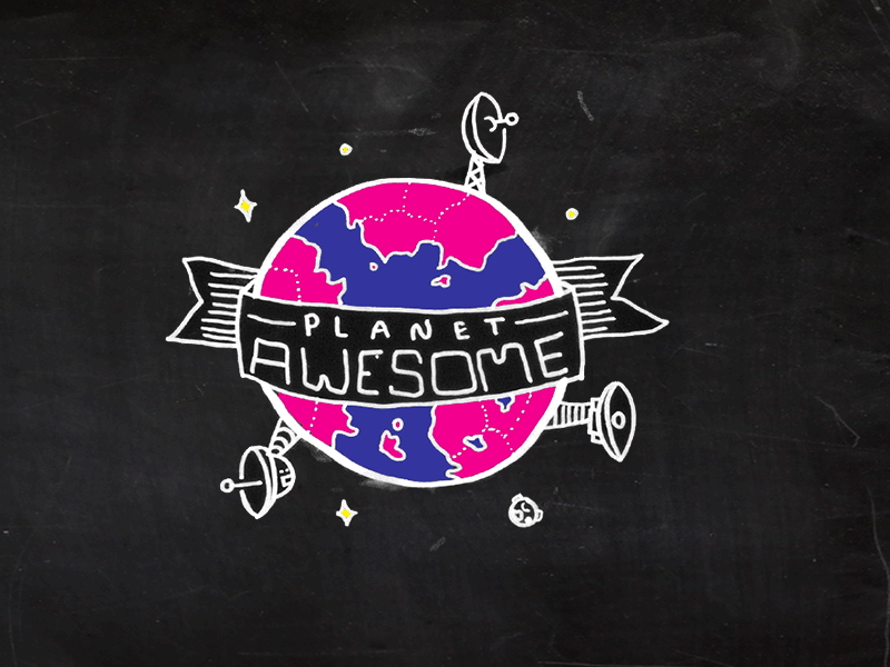 Planet Awesome GIF animation cell doodle frame frame by frame gif hand drawn planet sketch