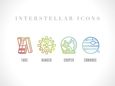 Interstellar Icons cooper galaxy interstellar planet ranger robot space spaceman spacesuit tars