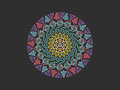 Mandala_003 blue design geometric hallow illustration mandala ocean shape vector