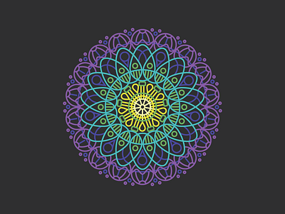 Mandala 046 design graphic design gray illustration line mandala orange pink teal vector