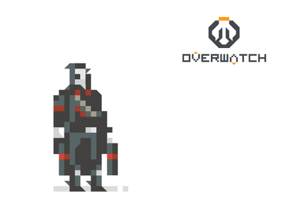 Pixel Reaper 8bit character design digital illustration overwatch pixel reaper videogame