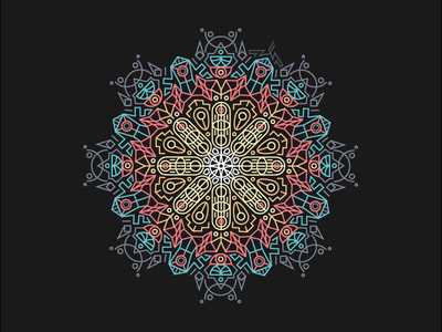 Mandala 201 color design graphic mandala shape spiritual symmetry vector