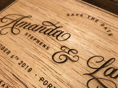 Save the Date (Lasercut) cut engraved invitation lasercut lettering save the date typography wedding