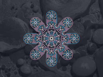 Mandala blue dark design geometric illustration mandala mandalas pink psychadelic vector