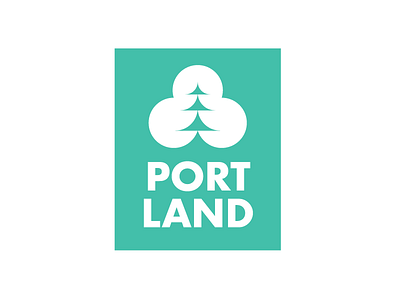 Portland Hometown brand cloud design logo mark northwest oregon portland shape sticker tree