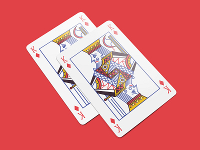 Weekly Warmup | Playing Card | King of Diamonds axe card design gamble illustration king play playing card regal suite sword