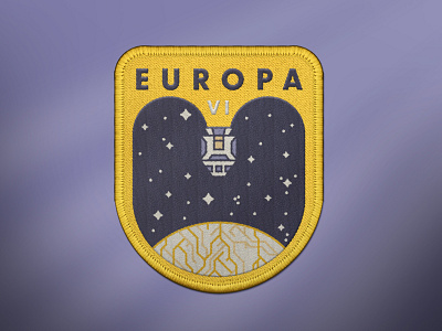 Europa VI Space Mission Patch badge europa exploration flight landing mission moon patch planet ship space stars