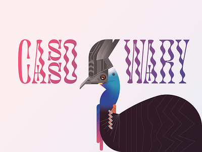Cassowary beak bird cassowaries cassowary colorful design eye flightless illustration texture typography vector