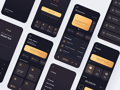 Mobile bank - Dark mode