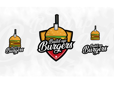 Build up Burger Logo burger illustration logo logodesign vector