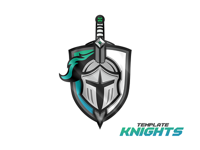 Knights Logo branding esports esportsdesign esportslogo illustration knight logo logodesign mascot vector