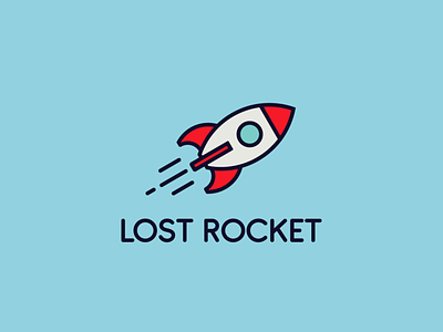 LOST ROCKET Logo Design branding design designer flat graphic design logo vector