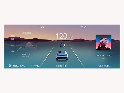 A new energy vehicle HMI concept design design ui ux