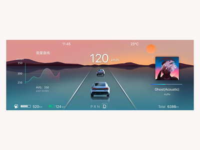 A new energy vehicle HMI concept design design ui ux