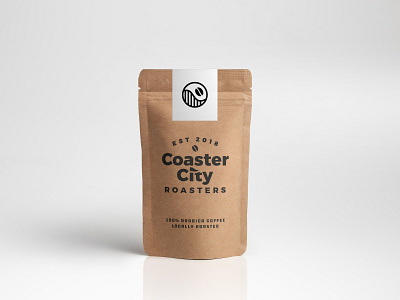 Coaster City Roasters badge bag coffee flag lable logo packaging roller coaster