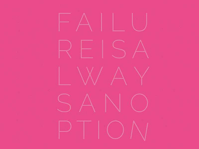 Failure failure flat learning light pink sans serif thin typography