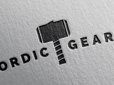 Nordic Gear flat hammer logo mjolnir nordic rustic thors hammer