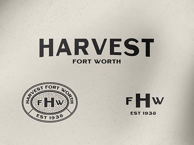 Harvest Concept 1 badge church logo monogram retro rustic stippling typography vintage western
