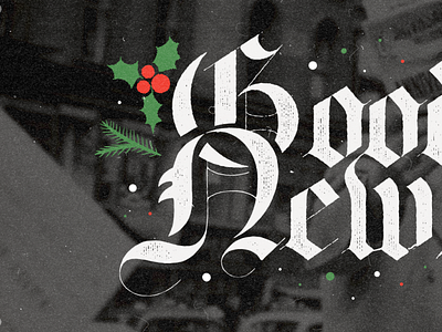 Christmas Headlines black letter christmas grain headline holly newspaper script texture