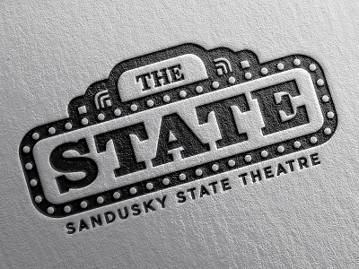 State Theatre Logo Concept bold deco logo marquee sandusky serif state theatre