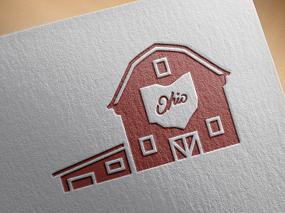 Ohio Barn americana barn bicentennial farm letterpress ohio state