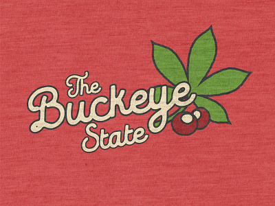 The Buckeye State buckeye buckeyes leaf midwest nature ohio ohio state script tshirt