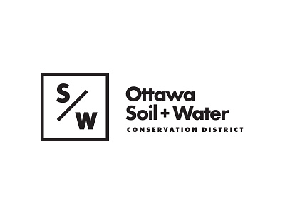 OSWCD agency conservation draplin government logo modern monogram plus rustic soil sqare thick lines water