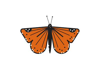 Charley Harper Inspired Monarch butterfly charley harper harper mid century minimal monarch monder