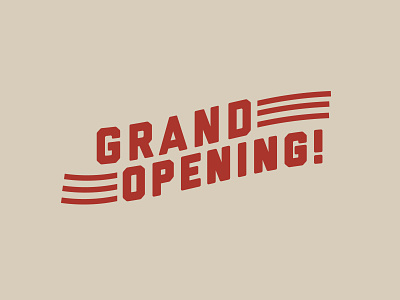 Grand Opening block grand opening letting retro vintage wave