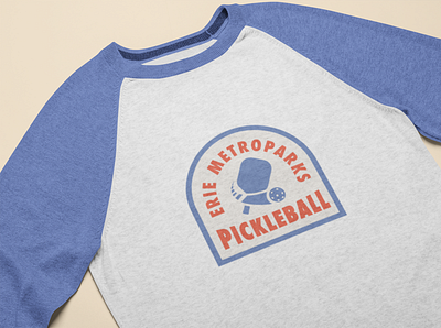 Pickleball Logo badge baseball shirt logo pickleball raglan retro sports tshirt vintage